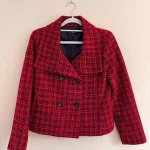 Talbots short tweed jacket / blazer double breasted